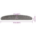 VidaXL Maty na schody 30 szt. Szare 65x21x4 cm