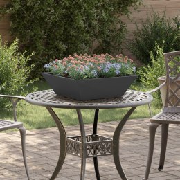 VidaXL Metalowa Donica Czarna Metal 50 x 50 x 15 cm Wstawki dekoracyjne