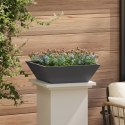 VidaXL Metalowa Donica Czarna Metal 50 x 50 x 15 cm Wstawki dekoracyjne