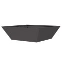 VidaXL Metalowa Donica Czarna Metal 50 x 50 x 15 cm Wstawki dekoracyjne
