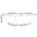 VidaXL Metalowa Donica Czarna Metal 50 x 50 x 15 cm Wstawki dekoracyjne