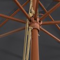 VidaXL Parasol ogrodowy na drewnianym słupku, czarny, 400x273 cm