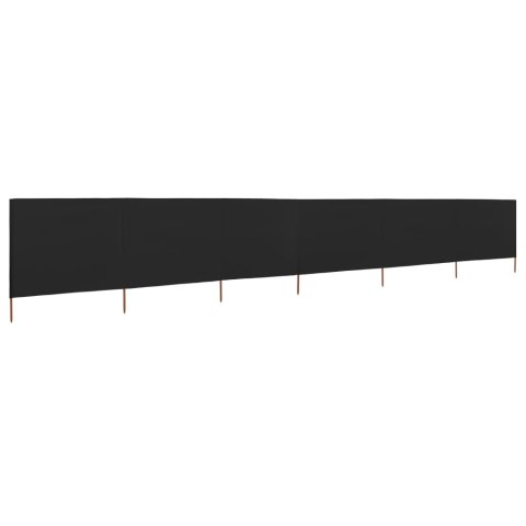 VidaXL Parawan 6-skrzydłowy z tkaniny, 800x120 cm, czarny VidaXL Parawan 6-skrzydłowy z tkaniny, 800x120 cm, czarny