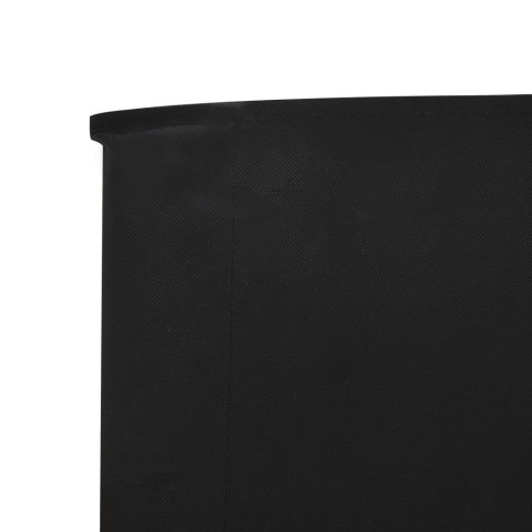 VidaXL Parawan 6-skrzydłowy z tkaniny, 800x120 cm, czarny VidaXL Parawan 6-skrzydłowy z tkaniny, 800x120 cm, czarny