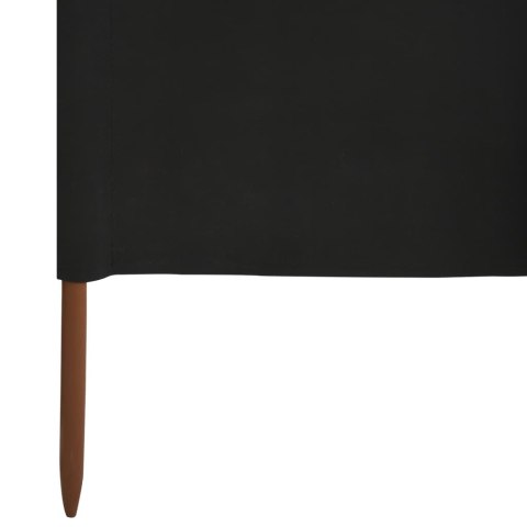 VidaXL Parawan 6-skrzydłowy z tkaniny, 800x120 cm, czarny VidaXL Parawan 6-skrzydłowy z tkaniny, 800x120 cm, czarny