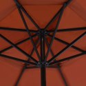 VidaXL Parasol ogrodowy z przenośną podstawą, terakota