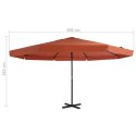 VidaXL Parasol ogrodowy z przenośną podstawą, terakota