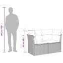  Sofa ogrodowa z poduszkami, 2-osobowa, brązowa, polirattan
