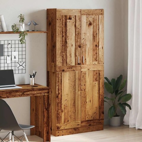 VidaXL Szafka, stare drewno, 82,5x30,5x185cm, materiał drewnopochodny