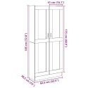 VidaXL Szafka, stare drewno, 82,5x30,5x185cm, materiał drewnopochodny