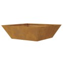 VidaXL Donica metalowa Stal odporna na warunki atmosferyczne 50 x 50 x 15 cm