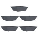 VidaXL Zestaw donic plastikowych Antracytowe Plastik 50 x 50 x 15 cm