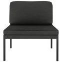  2-os. sofa ogrodowa z poduszkami, aluminium, antracytowa