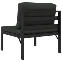  2-os. sofa ogrodowa z poduszkami, aluminium, antracytowa