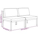  2-os. sofa ogrodowa z poduszkami, aluminium, antracytowa