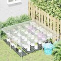 VidaXL Przezroczysta plandeka z oczkami 2x2 m Polietylen