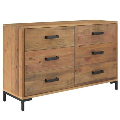 VidaXL Szafka, brązowa, 110x35x70 cm, lite drewno sosnowe VidaXL Szafka, brązowa, 110x35x70 cm, lite drewno sosnowe