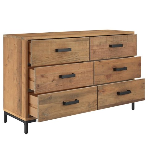 VidaXL Szafka, brązowa, 110x35x70 cm, lite drewno sosnowe VidaXL Szafka, brązowa, 110x35x70 cm, lite drewno sosnowe