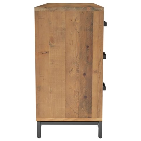 VidaXL Szafka, brązowa, 110x35x70 cm, lite drewno sosnowe VidaXL Szafka, brązowa, 110x35x70 cm, lite drewno sosnowe