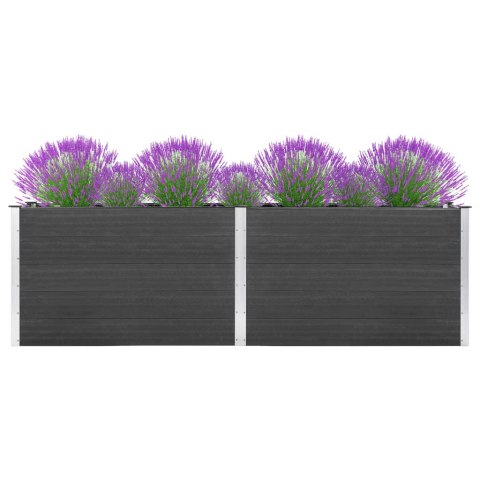 VidaXL Podwyższona donica ogrodowa, 200x100x91 cm, WPC, szara VidaXL Podwyższona donica ogrodowa, 200x100x91 cm, WPC, szara