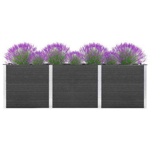 VidaXL Podwyższona donica ogrodowa, 300x100x91 cm, WPC, szara VidaXL Podwyższona donica ogrodowa, 300x100x91 cm, WPC, szara