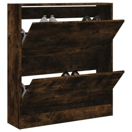 VidaXL Szafka na buty, przydymiony dąb, 80x21x87,5 cm
