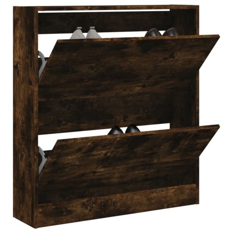 VidaXL Szafka na buty, przydymiony dąb, 80x21x87,5 cm VidaXL Szafka na buty, przydymiony dąb, 80x21x87,5 cm
