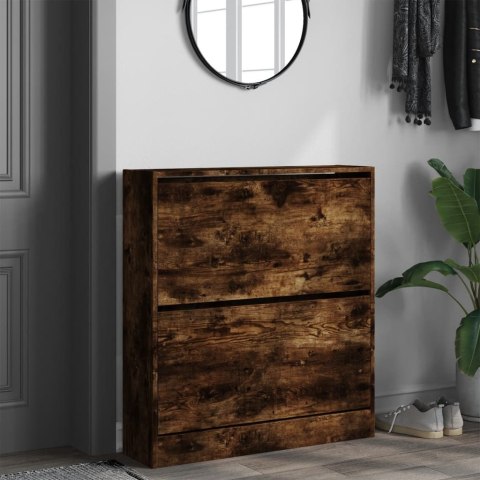 VidaXL Szafka na buty, przydymiony dąb, 80x21x87,5 cm VidaXL Szafka na buty, przydymiony dąb, 80x21x87,5 cm