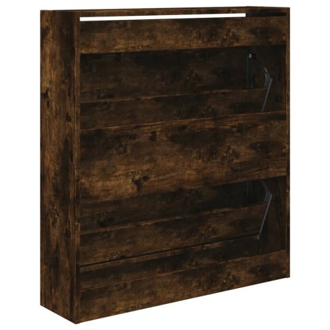 VidaXL Szafka na buty, przydymiony dąb, 80x21x87,5 cm VidaXL Szafka na buty, przydymiony dąb, 80x21x87,5 cm