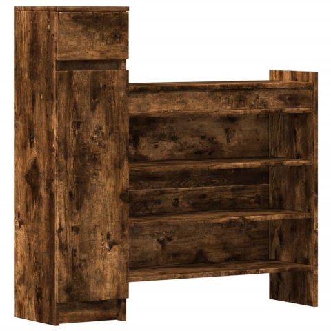 VidaXL Szafka na buty, przydymiony dąb, 100,5x28x100 cm VidaXL Szafka na buty, przydymiony dąb, 100,5x28x100 cm