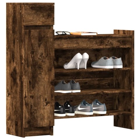 VidaXL Szafka na buty, przydymiony dąb, 100,5x28x100 cm VidaXL Szafka na buty, przydymiony dąb, 100,5x28x100 cm