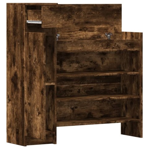 VidaXL Szafka na buty, przydymiony dąb, 100,5x28x100 cm VidaXL Szafka na buty, przydymiony dąb, 100,5x28x100 cm