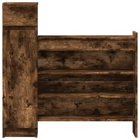 VidaXL Szafka na buty, przydymiony dąb, 100,5x28x100 cm VidaXL Szafka na buty, przydymiony dąb, 100,5x28x100 cm