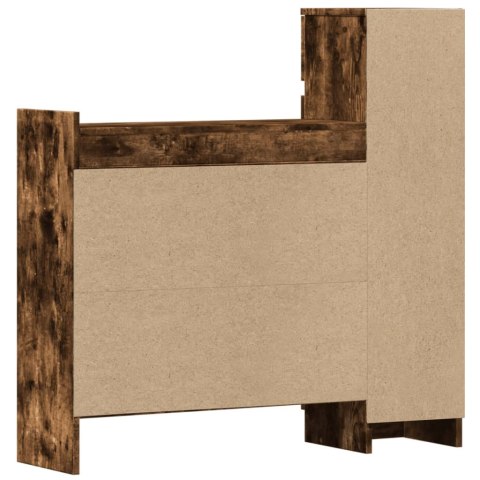 VidaXL Szafka na buty, przydymiony dąb, 100,5x28x100 cm VidaXL Szafka na buty, przydymiony dąb, 100,5x28x100 cm