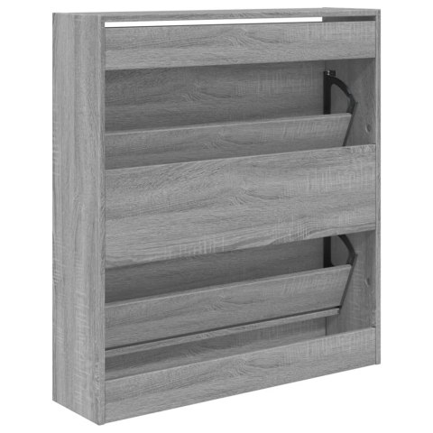 VidaXL Szafka na buty, szary dąb sonoma, 80x21x87,5 cm VidaXL Szafka na buty, szary dąb sonoma, 80x21x87,5 cm