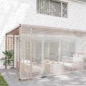VidaXL Przezroczysta plandeka z oczkami 6x8 m Polietylen