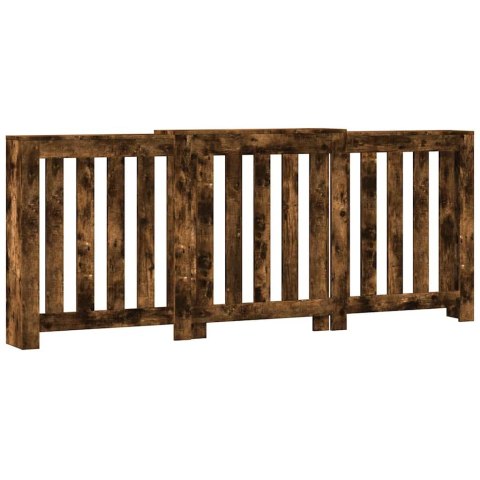 VidaXL Osłona na grzejnik, przydymiony dąb, 205x21,5x83,5 cm VidaXL Osłona na grzejnik, przydymiony dąb, 205x21,5x83,5 cm