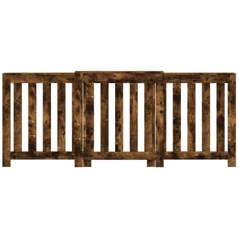 VidaXL Osłona na grzejnik, przydymiony dąb, 205x21,5x83,5 cm VidaXL Osłona na grzejnik, przydymiony dąb, 205x21,5x83,5 cm