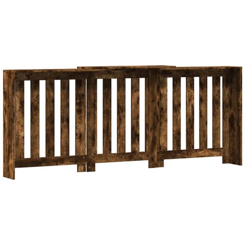 VidaXL Osłona na grzejnik, przydymiony dąb, 205x21,5x83,5 cm VidaXL Osłona na grzejnik, przydymiony dąb, 205x21,5x83,5 cm