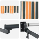 Automatyczna markiza chowana vidaXL Zielono-żółta 300x250 cm, Materiał zamienny do markizy vidaXL 3x2,5 m Zielono-żółty