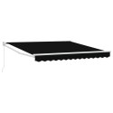 Chowana czarna markiza vidaXL 300x250 cm, Zastępcza tkanina do markizy vidaXL 3x2.5 m czarna