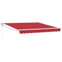 Czerwona automatyczna markiza chowana vidaXL 300x250 cm, Materiał wymienny do markizy vidaXL dla ramy 3x2,5 m czerwona