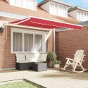 Czerwona automatyczna markiza chowana vidaXL 300x250 cm, Materiał wymienny do markizy vidaXL dla ramy 3x2,5 m czerwona