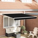 Markiza manualna vidaXL chowana czarna 300x250 cm, Materiał do wymiany w markizie vidaXL na ramę 3x2.5 m czarny