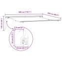 Markiza manualna vidaXL chowana czarna 300x250 cm, Materiał do wymiany w markizie vidaXL na ramę 3x2.5 m czarny