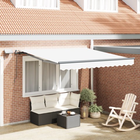 Markiza manualna vidaXL z LED Biała 300x250 cm, Materiał wymienny do markizy vidaXL na ramę 3x2,5 m Biała