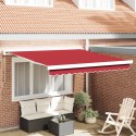 Markiza ręczna vidaXL Czerwona 300x250 cm, Materiał wymienny do markizy vidaXL dla ramy 3x2.5 m Czerwony