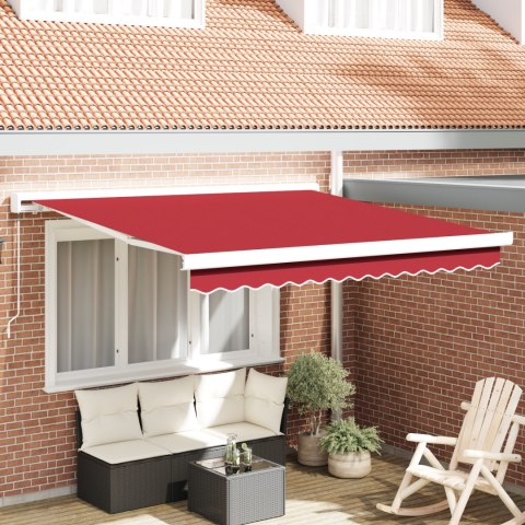 Markiza ręczna vidaXL Czerwona 300x250 cm, Materiał wymienny do markizy vidaXL dla ramy 3x2.5 m Czerwony
