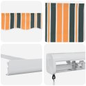 Markiza ręczna vidaXL Zielona i Żółta 300x250 cm, Materiał do wymiany markizy vidaXL na ramę 3x2,5 m Zielona i Żółta