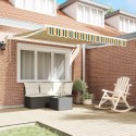 Markiza składana vidaXL Zielona i Żółta 300x250 cm, Materiał zastępczy do markizy vidaXL dla ramy 3x2.5 m Zielona i Żółta